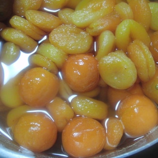 杏と金柑の甘露煮